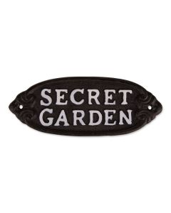 SECRET GARDEN CAST IRON SIGN