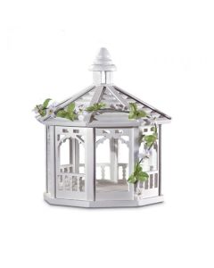 WHITE GAZEBO BIRD FEEDER