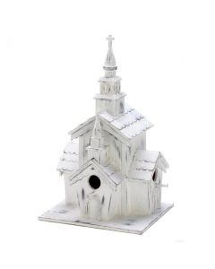 LITTLE WHITE CHAPEL BIRDHOUSE
